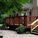 Paver Patio And Newly Installed Deck Steps - Earth Effects Landscaping - Marshall, Virginia